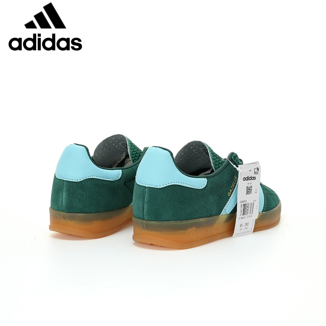 adidas Gazelle Indoor "Dark Green Light Blue"-Classic sneakers,Adidas Women's Shoe Sale / Men's Shoe Sale