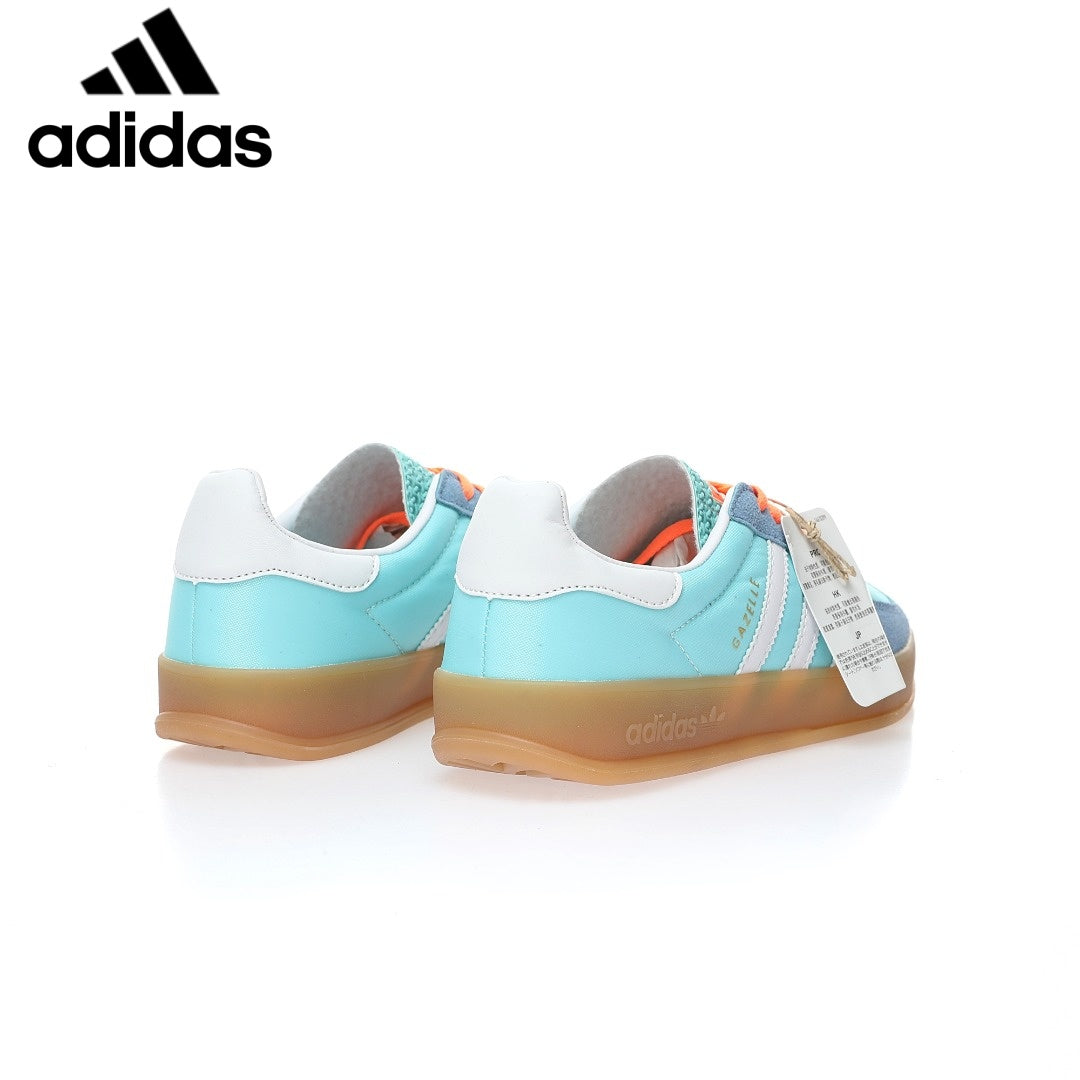 adidas Gazelle Indoor "Cyan Blue White Orange"-Classic sneakers,Adidas Women's Shoe Sale / Men's Shoe Sale