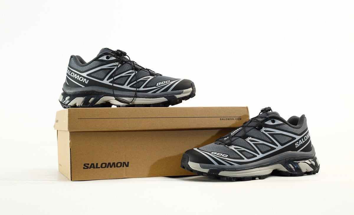 Salomon S-LAB XT-6 Trail Running Shoes "Dark Grey Silver"- outdoor hiking shoes/Women's Shoe Sale / Men's Shoe Sale
