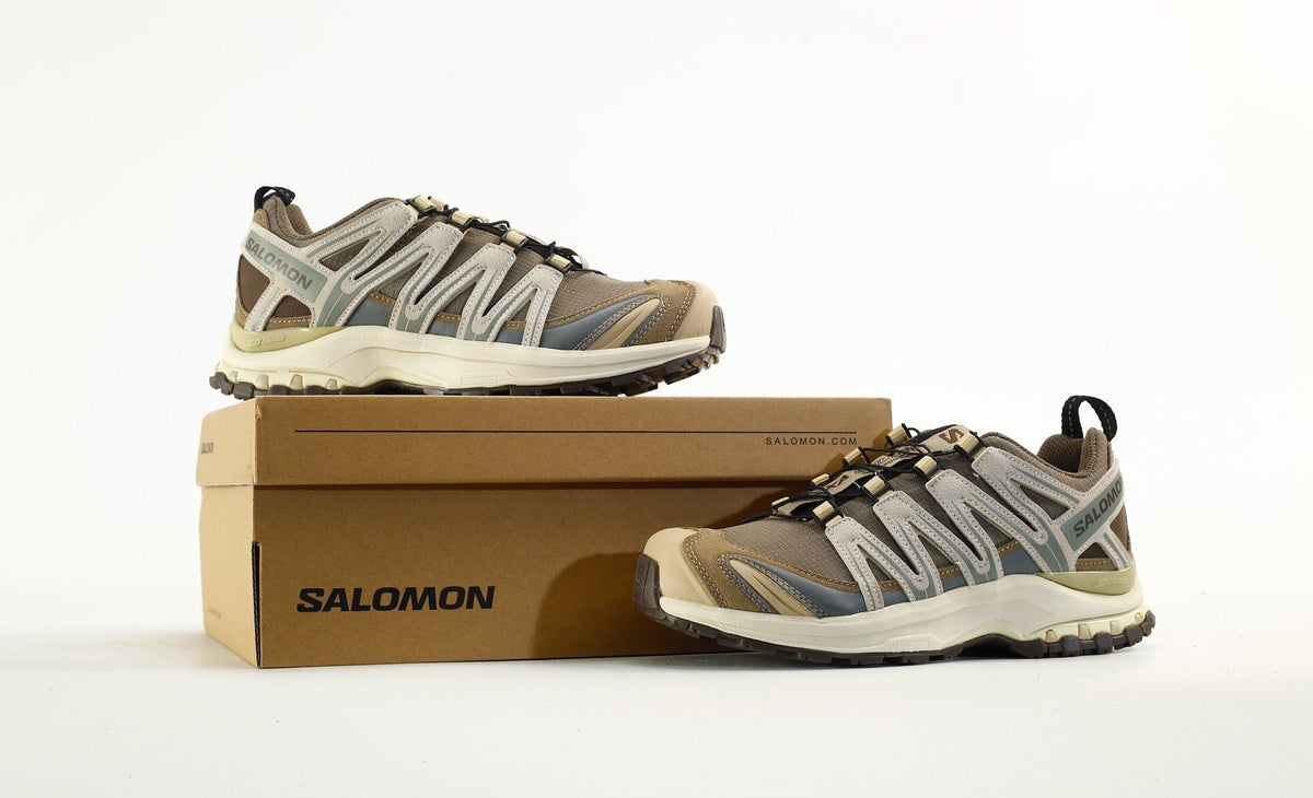 Salomon XA PRO 3D "Brown Beige Sage" Outdoor Hiking Shoes- outdoor hiking shoes/Women's Shoe Sale / Men's Shoe Sale