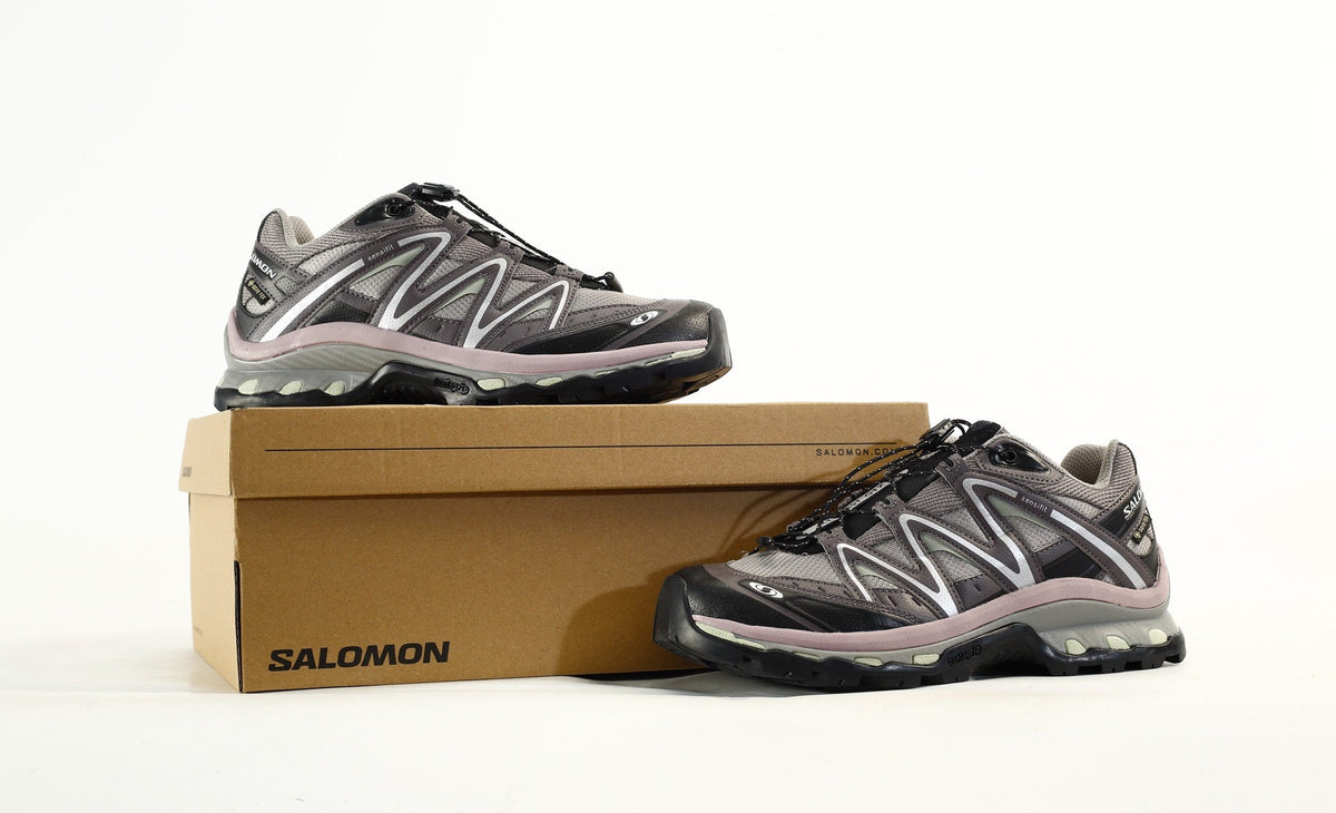 Salomon XT-Quest GORE-TEX Trail Running & Hiking Sneakers, “Black/Gull Gray/Plum”