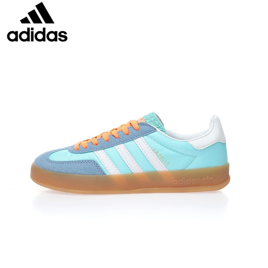 adidas Gazelle Indoor "Cyan Blue White Orange"-Classic sneakers，Adidas Women's Shoe Sale / Men's Shoe Sale