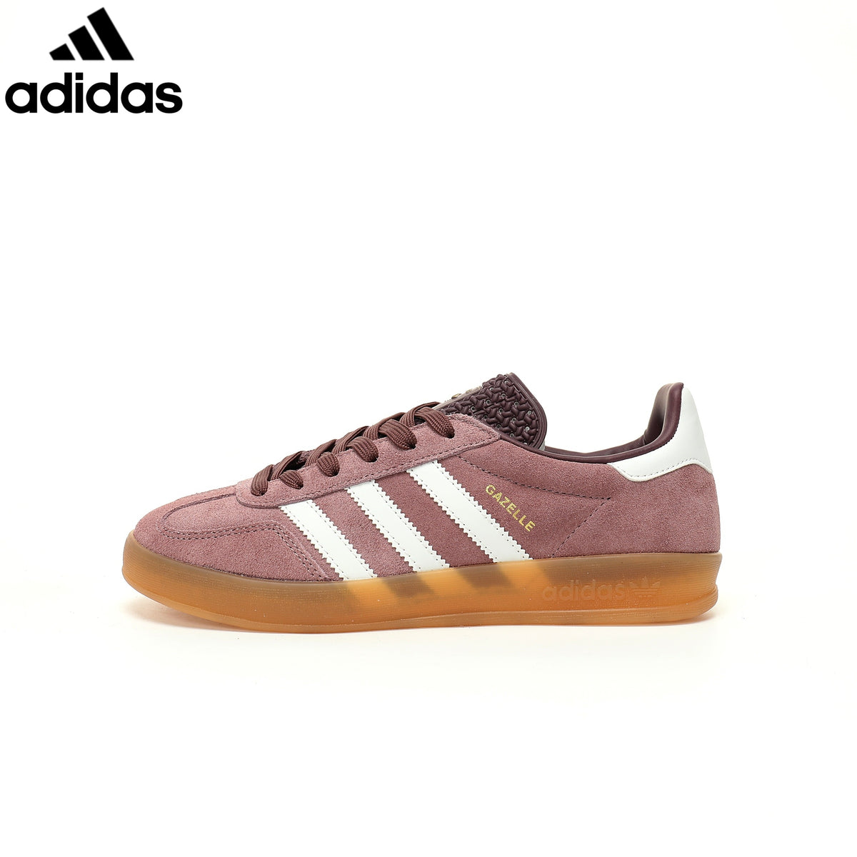 adidas Originals Gazelle Indoor W Shoes "Shadow Fig / Cloud White / Gum"-Classic sneakers，Adidas Women's Shoe Sale / Men's Shoe Sale