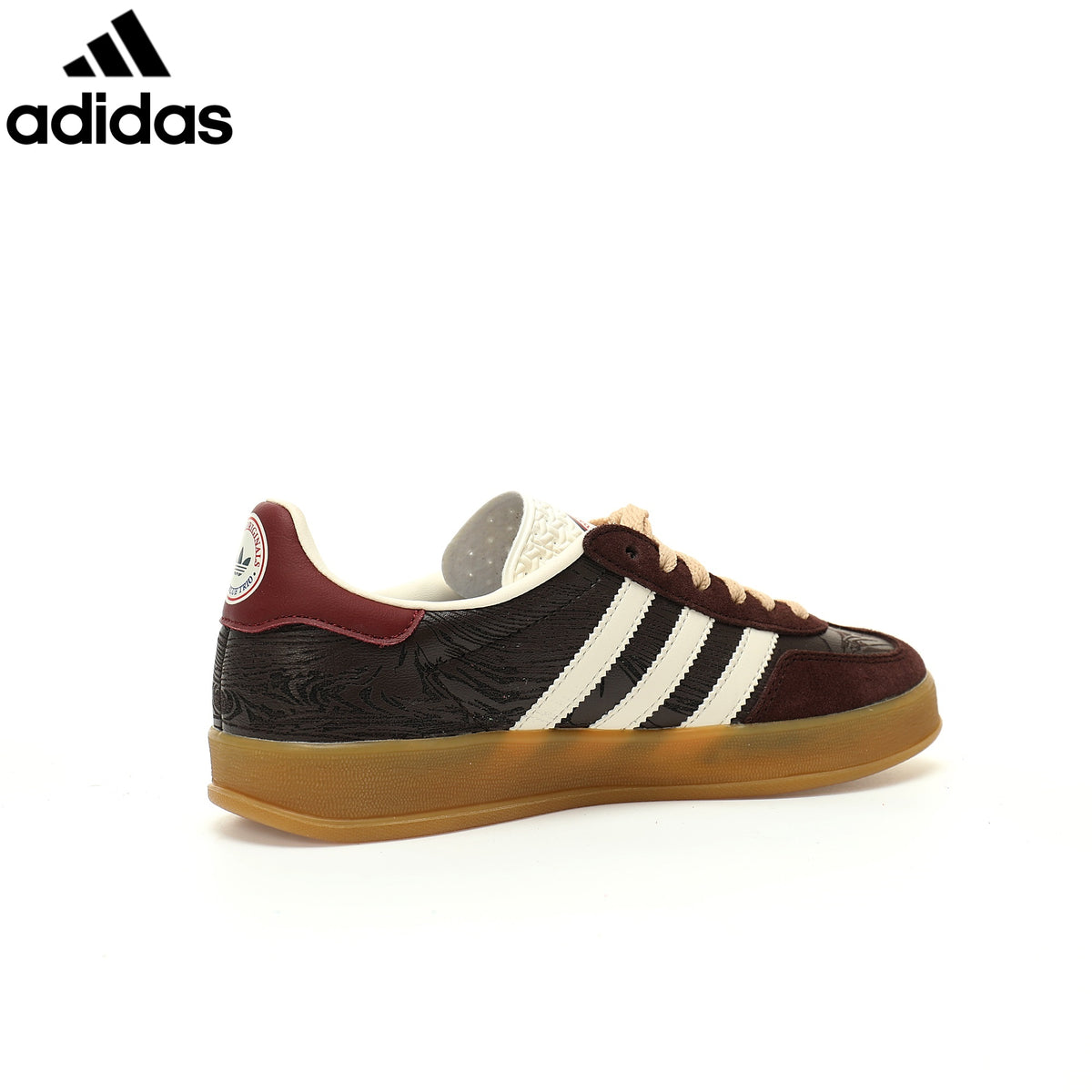 adidas Originals Gazelle Indoor Shoes "Dark Brown / Off White / Burgundy"-Classic sneakers，Adidas Women's Shoe Sale / Men's Shoe Sale