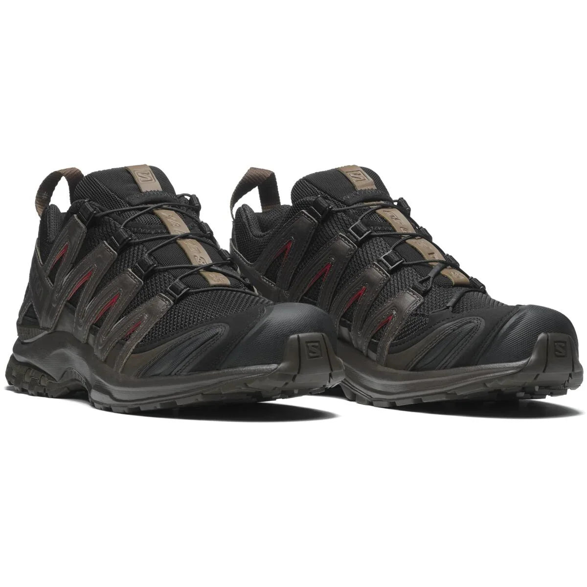 Salomon XA PRO 3D "Black Brown Red"- outdoor hiking shoes/Women's Shoe Sale / Men's Shoe Sale