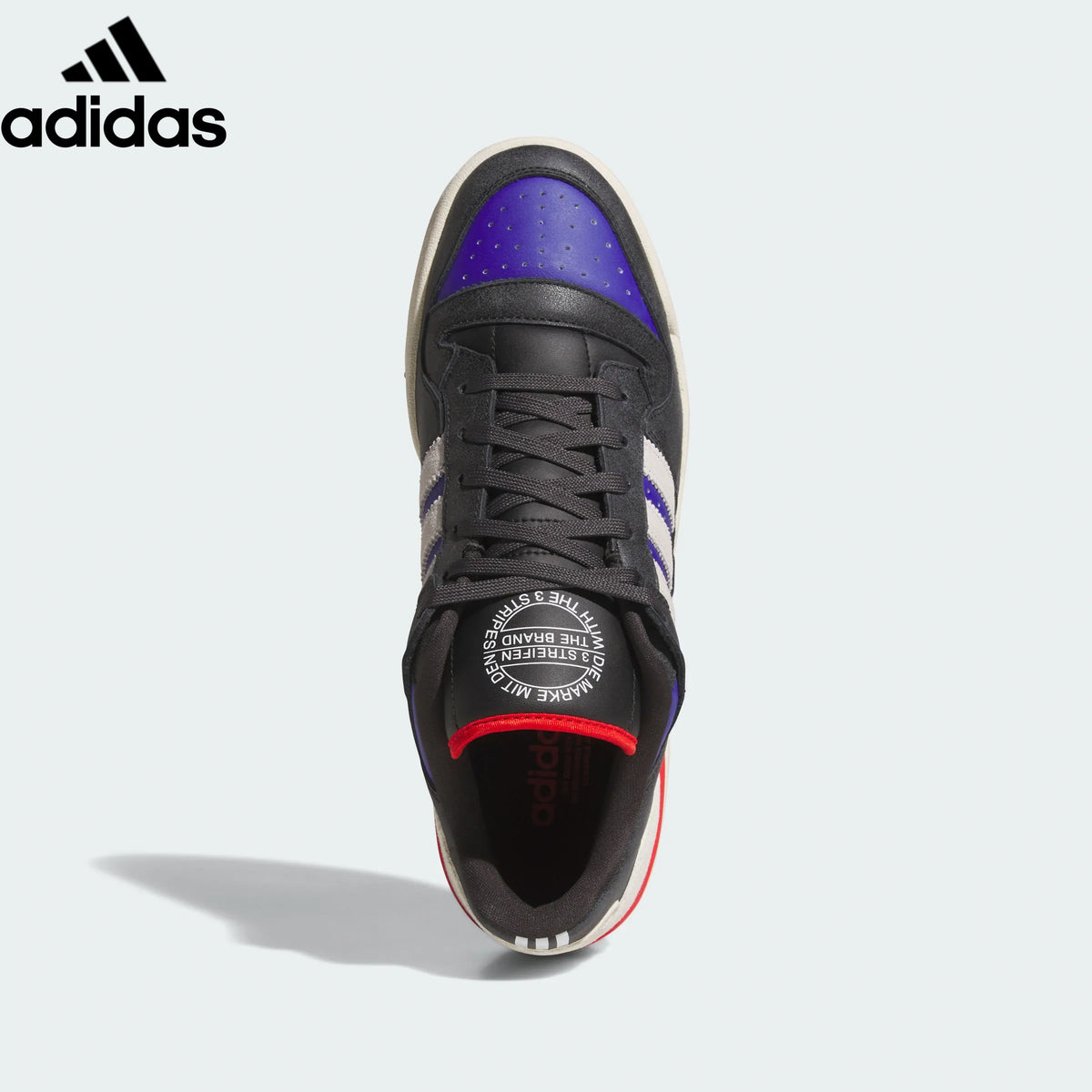 adidas Originals Forum Low Men's Sneakers "Black Purple Red White Stripes"-Classic sneakers，Adidas Women's Shoe Sale / Men's Shoe Sale