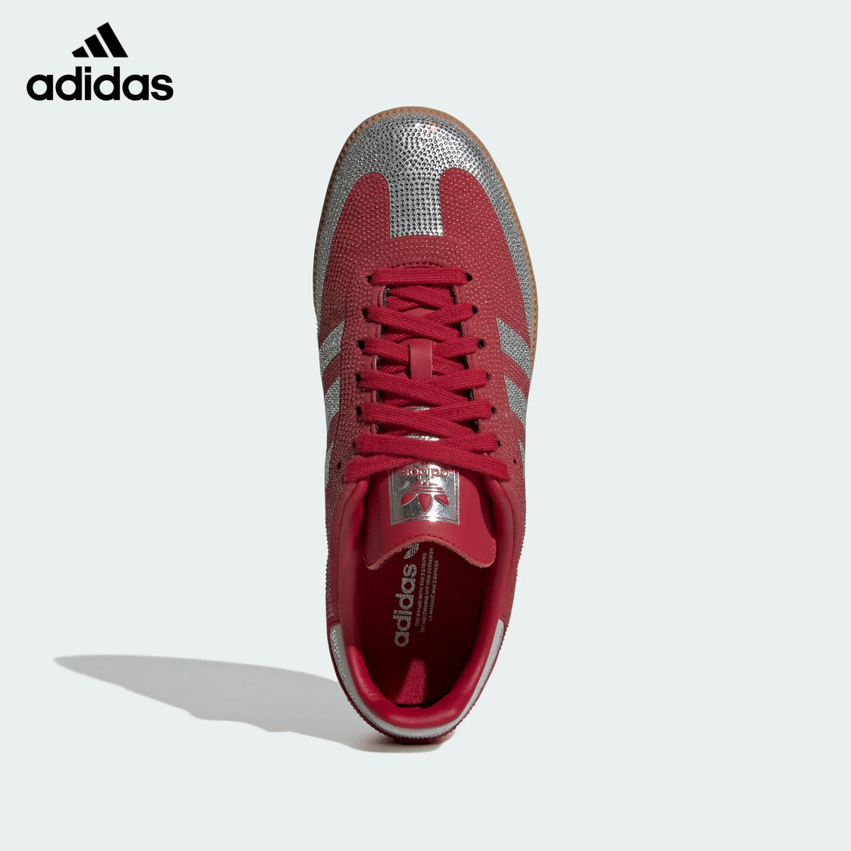 adidas Originals Samba OG Rhinestone Shoes "Better Scarlet / Silver Metallic / Gum"-Classic sneakers，Adidas Women's Shoe Sale / Men's Shoe Sale