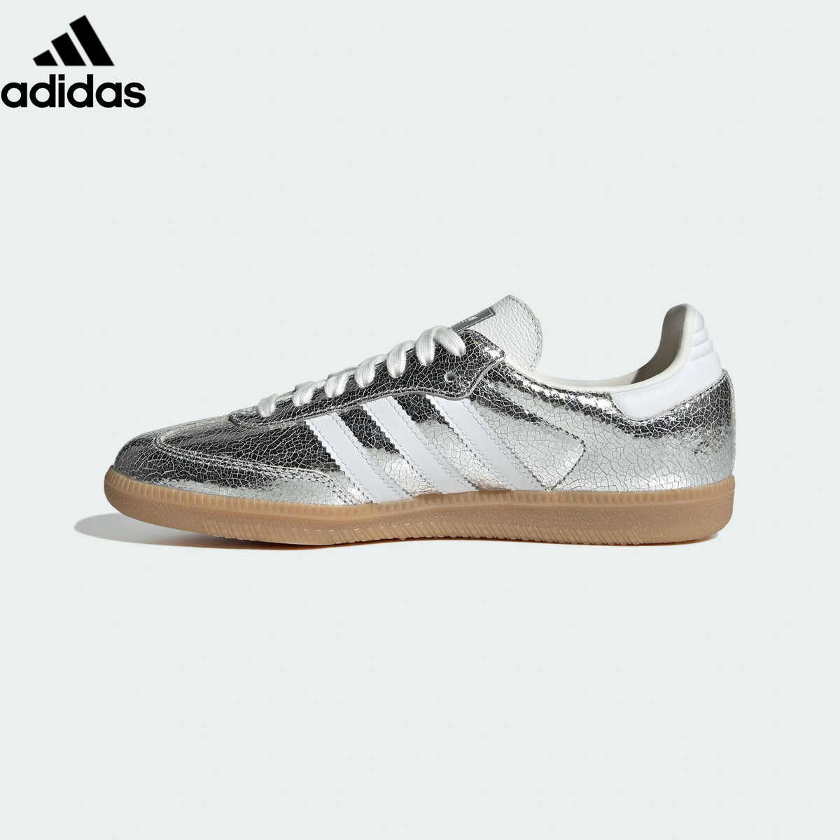 adidas Originals Samba OG Shoes "Matte Silver / Cloud White / Gum"-Classic sneakers，Adidas Women's Shoe Sale / Men's Shoe Sale