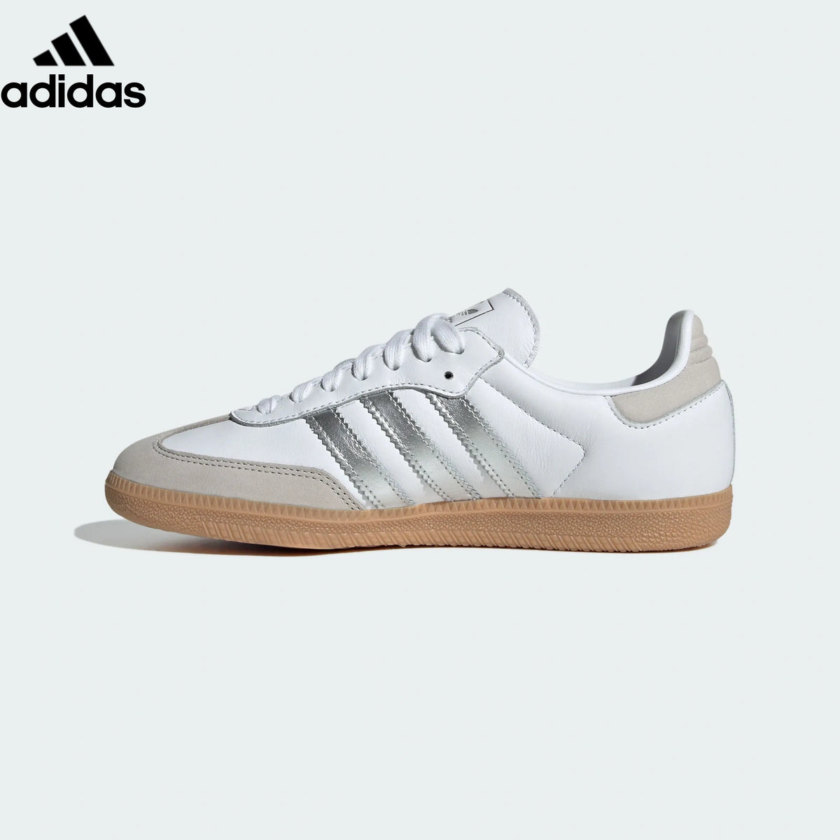 adidas Originals Samba OG W Shoes "Cloud White / Silver Metallic / Grey One / Gum"-Classic sneakers，Adidas Women's Shoe Sale / Men's Shoe Sale