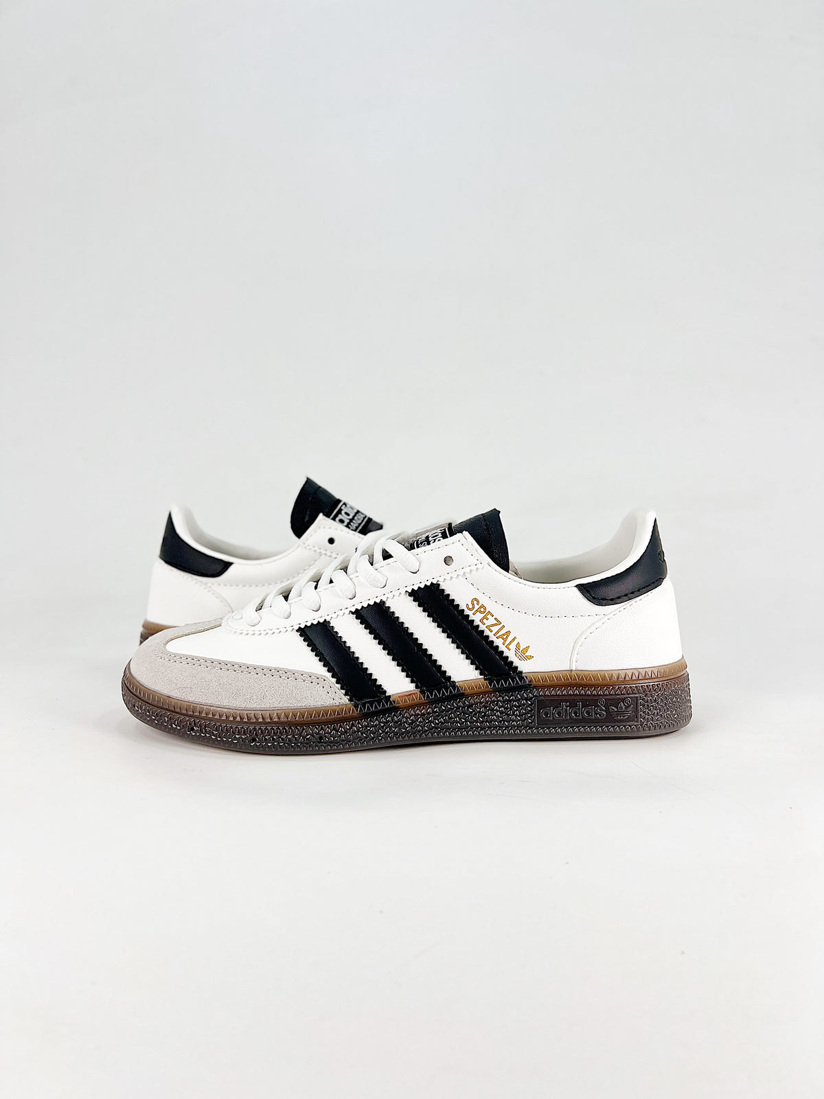 Adidas Handball Spezial Leather Sneakers "White Black"-Classic sneakers，Adidas Women's Shoe Sale / Men's Shoe Sale
