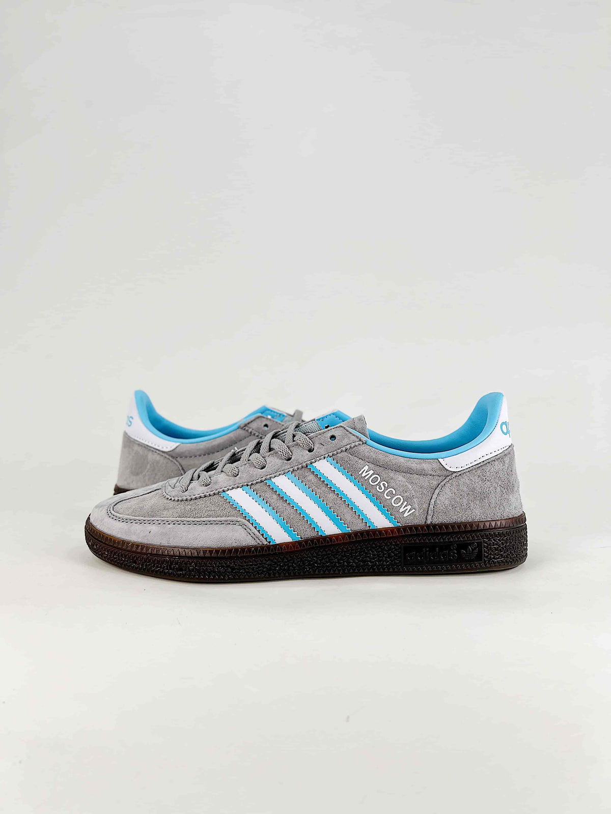 Adidas Handball Spezial Moscow Suede Sneakers "Grey Bright Blue"-Classic sneakers，Adidas Women's Shoe Sale / Men's Shoe Sale
