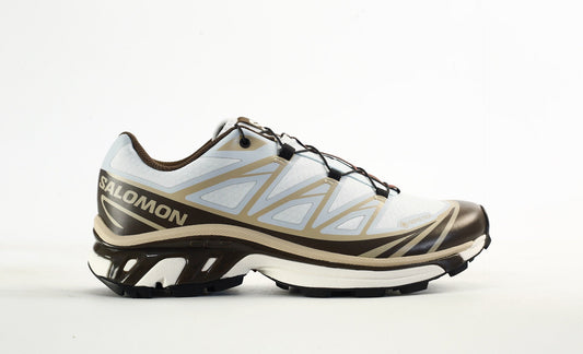 Salomon XT-6 GTX Naked Copenhagen Men's Trail Hiking Shoes "Light Blue Dark Brown"- outdoor hiking shoes/Women's Shoe Sale / Men's Shoe Sale