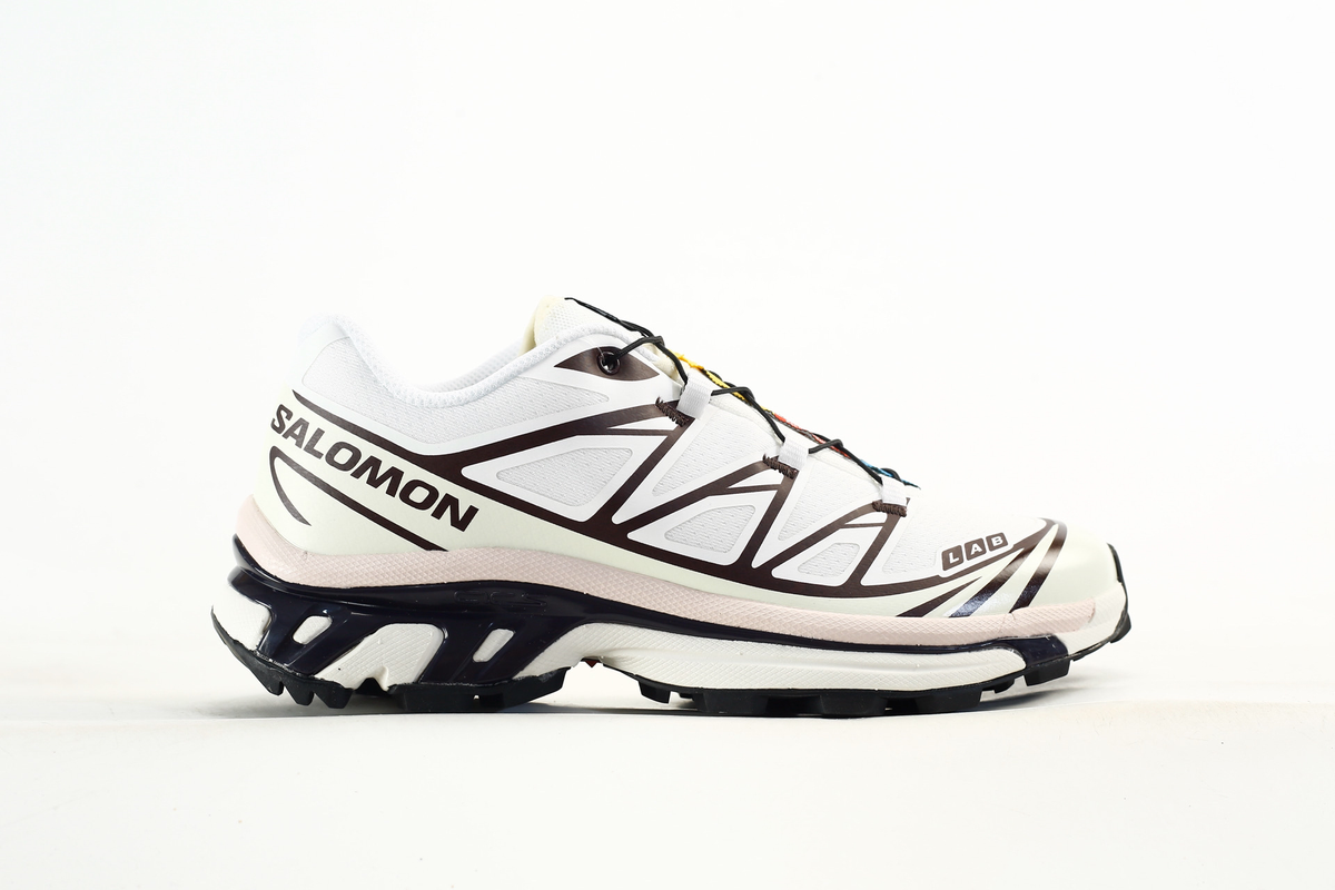 Salomon S-LAB XT-6 Trail Running Shoes "White Dark Brown"- outdoor hiking shoes/Women's Shoe Sale / Men's Shoe Sale