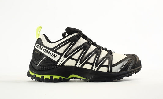 Salomon XA PRO 3D GTX "White Black Lime" Outdoor Hiking Trail Shoes- outdoor hiking shoes/Women's Shoe Sale / Men's Shoe Sale