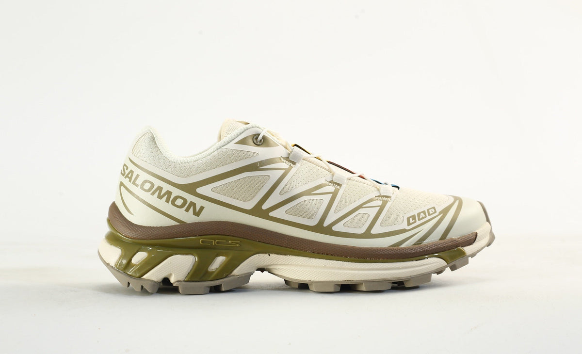 Salomon S-LAB XT-6 Trail Running Shoes "Cream Olive Green"- outdoor hiking shoes/Women's Shoe Sale / Men's Shoe Sale