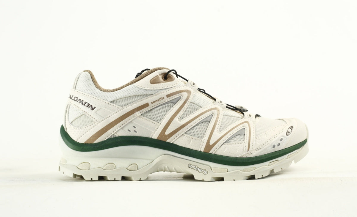 Salomon XT-Quest Trail Running & Hiking Shoes, “Vanilla Ice/Black/Bistro Green”