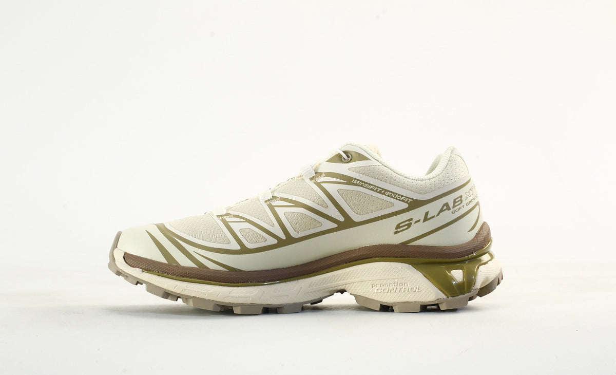 Salomon S-LAB XT-6 Trail Running Shoes "Cream Olive Green"- outdoor hiking shoes/Women's Shoe Sale / Men's Shoe Sale