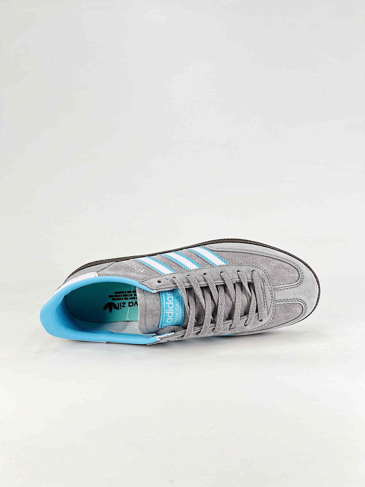Adidas Handball Spezial Moscow Suede Sneakers "Grey Bright Blue"-Classic sneakers，Adidas Women's Shoe Sale / Men's Shoe Sale
