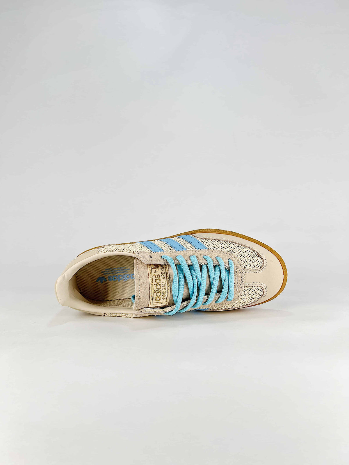Adidas Originals Handball Spezial "Beige Light Blue Gum" Sneakers-Classic sneakers，Adidas Women's Shoe Sale / Men's Shoe Sale