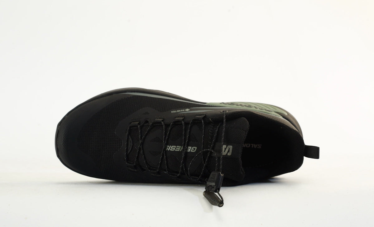 Salomon Genesis GTX Trail Running Shoes "Black Sage Green"- outdoor hiking shoes/Women's Shoe Sale / Men's Shoe Sale