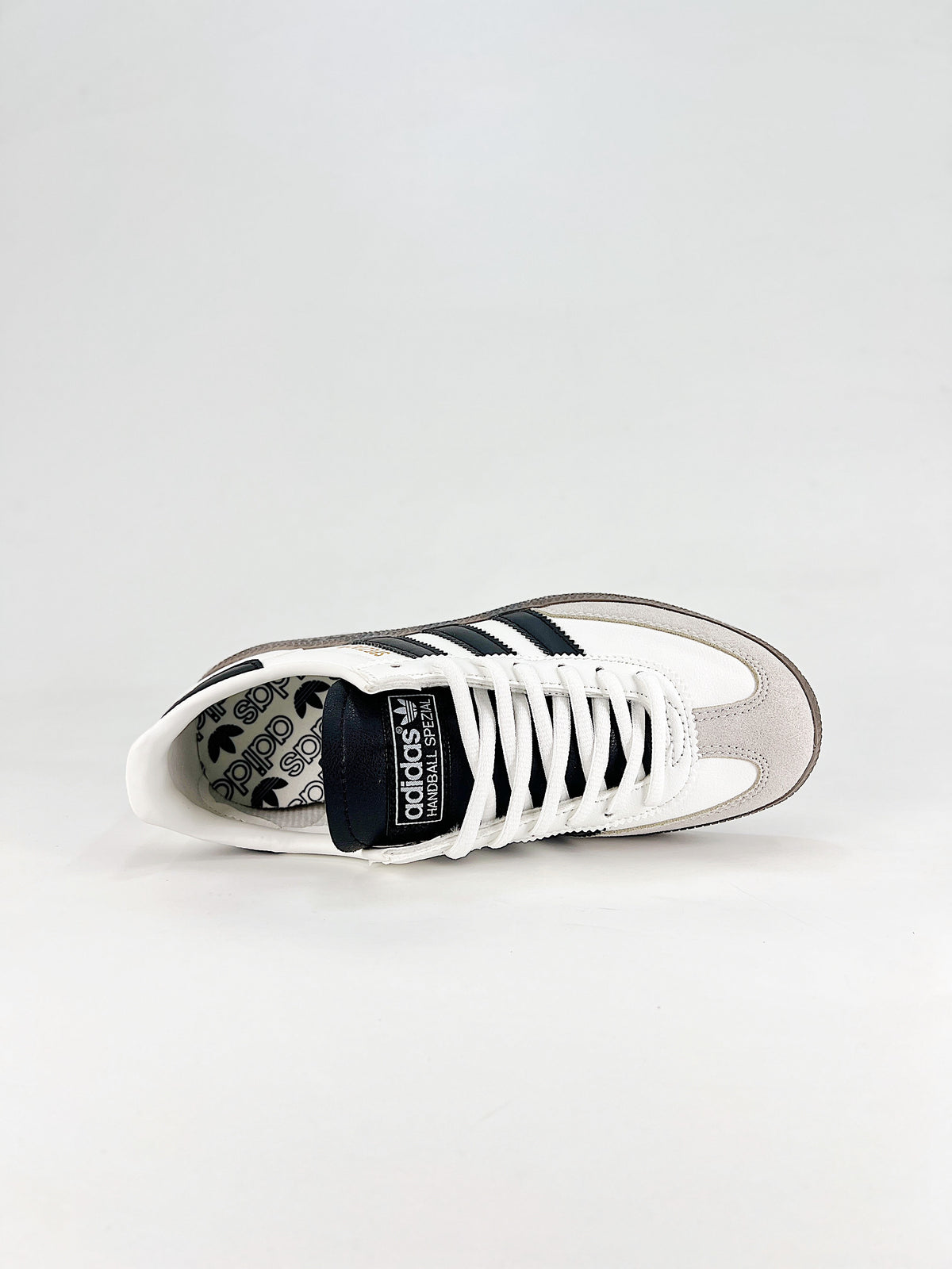 Adidas Handball Spezial Leather Sneakers "White Black"-Classic sneakers，Adidas Women's Shoe Sale / Men's Shoe Sale