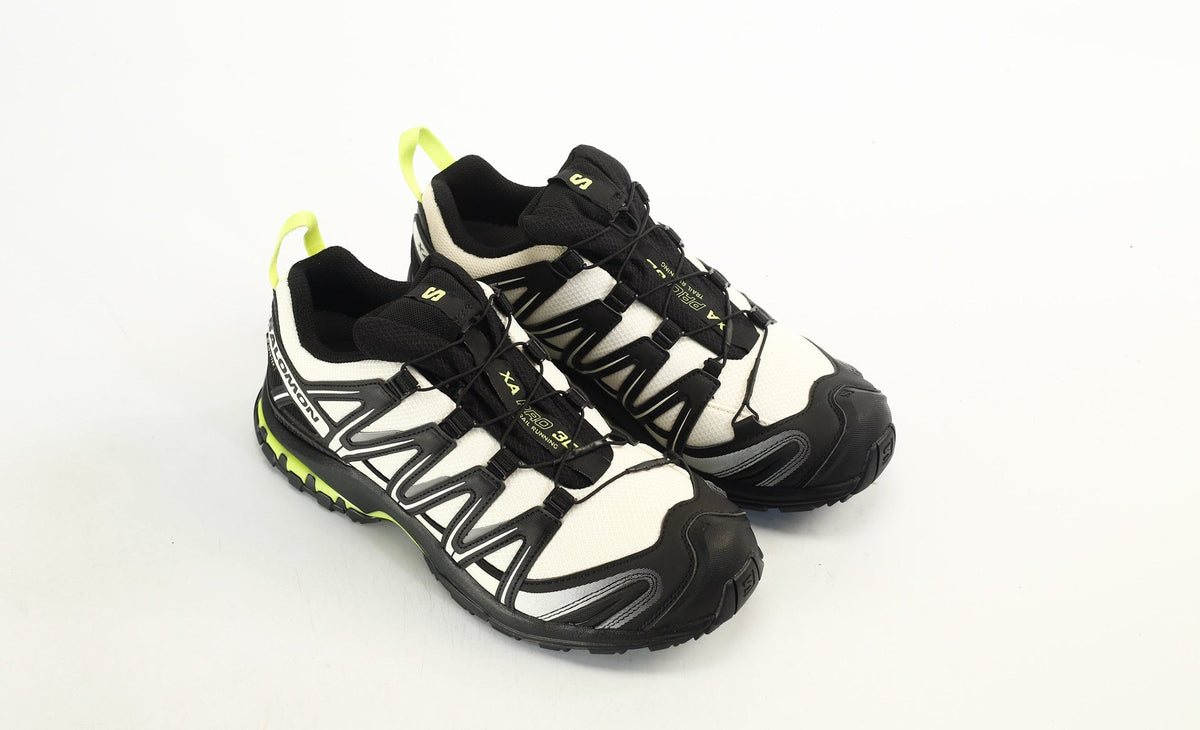 Salomon XA PRO 3D GTX "White Black Lime" Outdoor Hiking Trail Shoes- outdoor hiking shoes/Women's Shoe Sale / Men's Shoe Sale