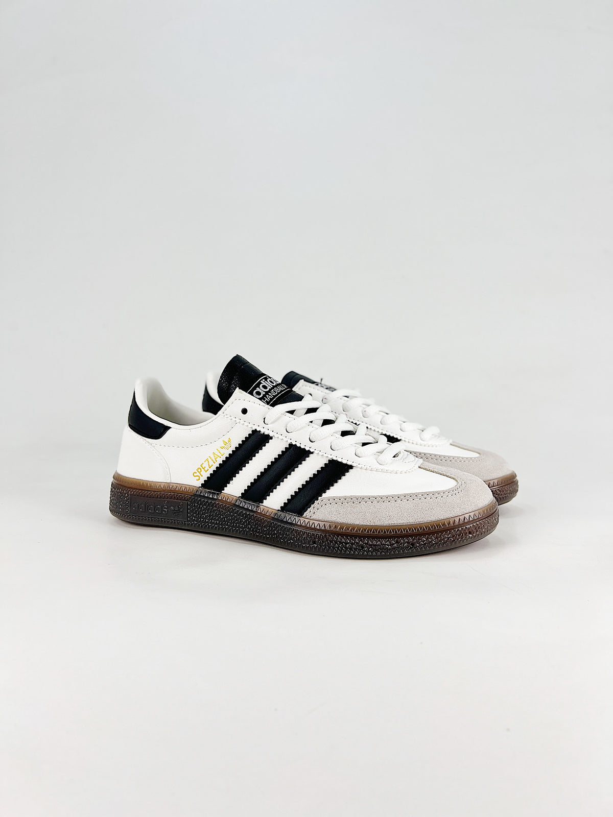 Adidas Handball Spezial Leather Sneakers "White Black"-Classic sneakers，Adidas Women's Shoe Sale / Men's Shoe Sale