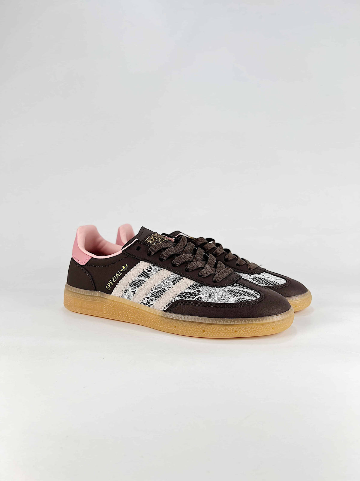 Adidas Originals Handball Spezial "Dark Brown Pink Gum" Sneakers-Classic sneakers，Adidas Women's Shoe Sale / Men's Shoe Sale