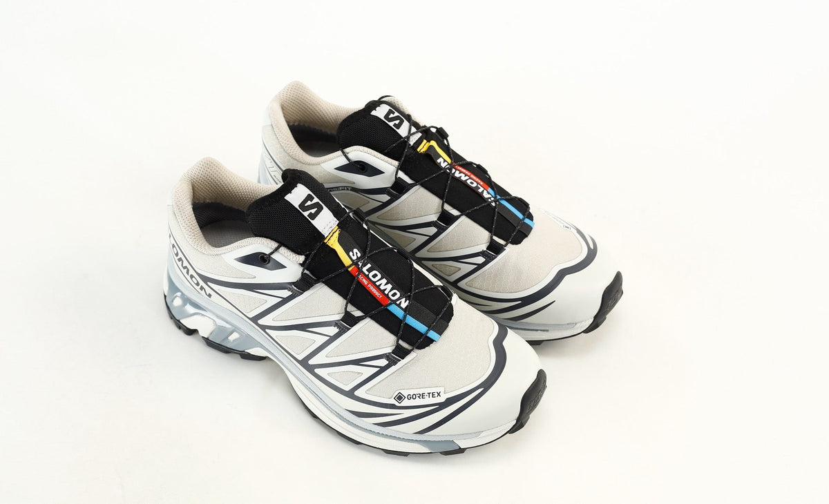 Salomon XT-6 GTX Trail Running Shoes "White Navy Blue"- outdoor hiking shoes/Women's Shoe Sale / Men's Shoe Sale