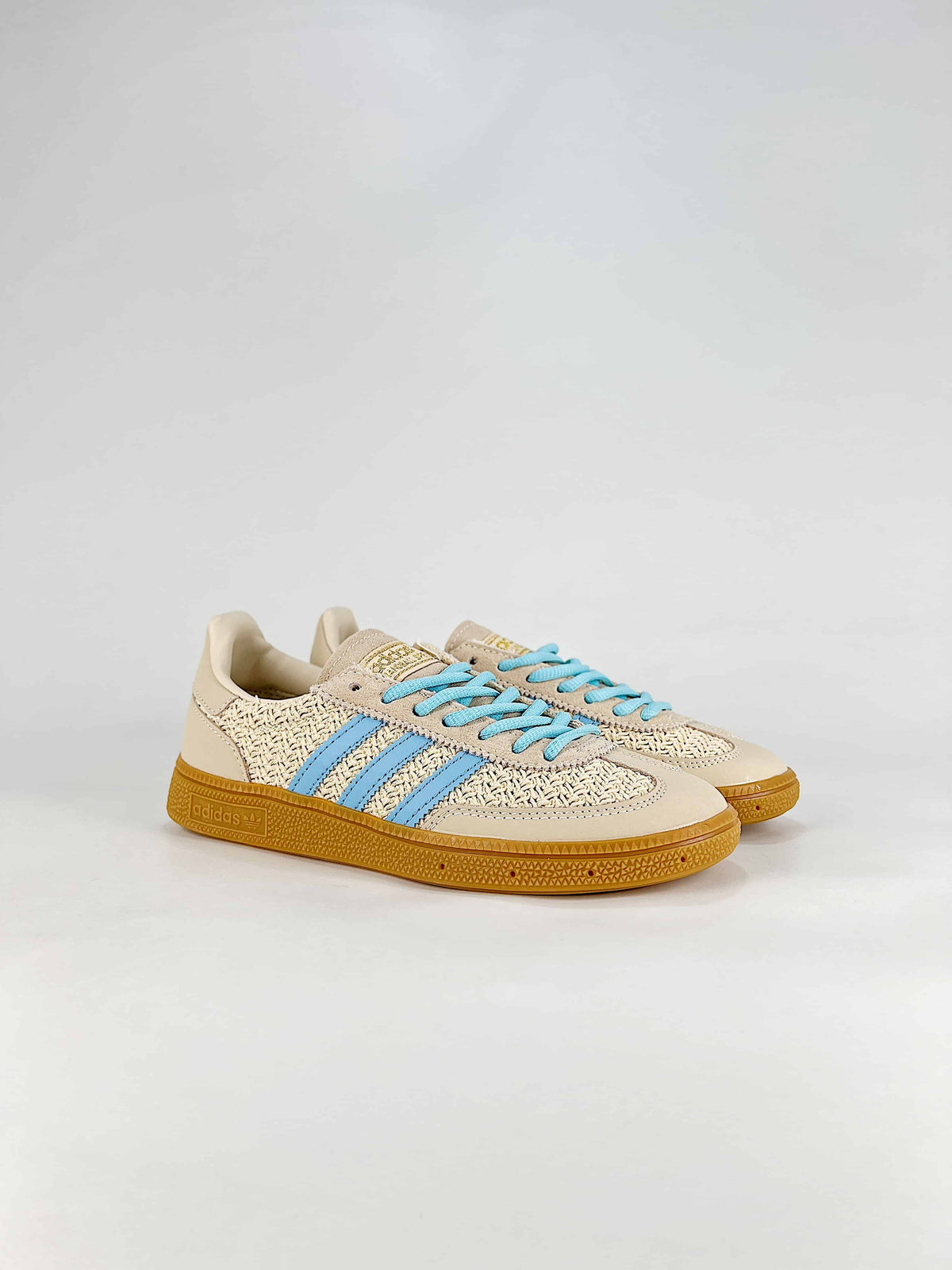 Adidas Originals Handball Spezial "Beige Light Blue Gum" Sneakers-Classic sneakers，Adidas Women's Shoe Sale / Men's Shoe Sale
