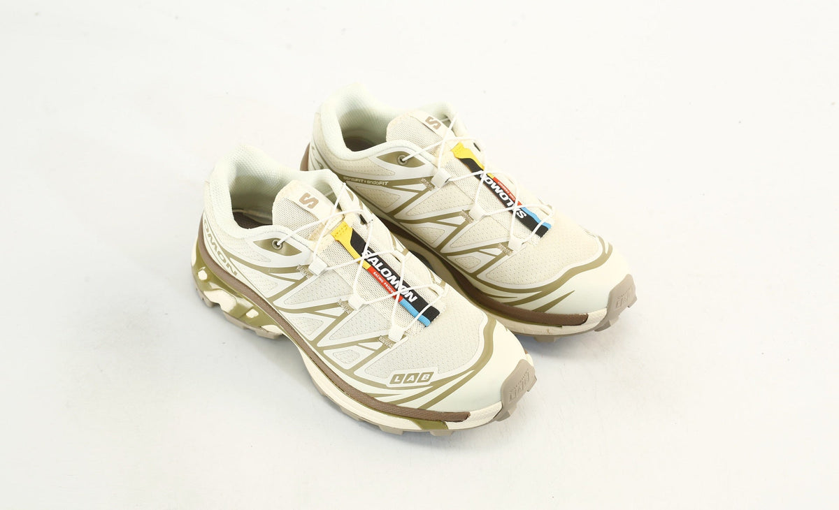 Salomon S-LAB XT-6 Trail Running Shoes "Cream Olive Green"- outdoor hiking shoes/Women's Shoe Sale / Men's Shoe Sale