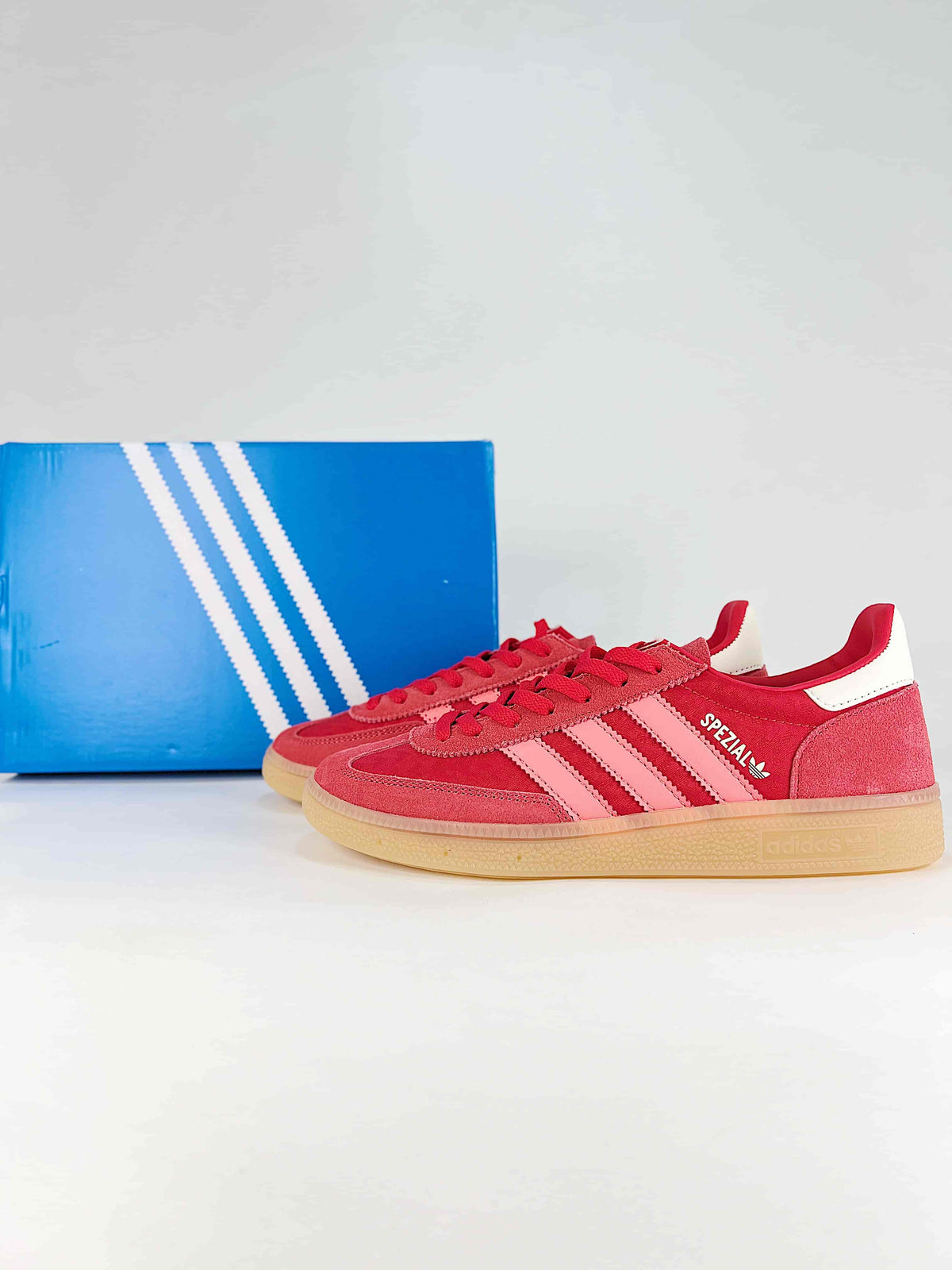 Adidas Handball Spezial Sneakers "Red Pink"-Classic sneakers，Adidas Women's Shoe Sale / Men's Shoe Sale