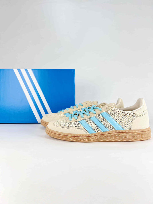 Adidas Originals Handball Spezial "Beige Light Blue Gum" Sneakers-Classic sneakers，Adidas Women's Shoe Sale / Men's Shoe Sale