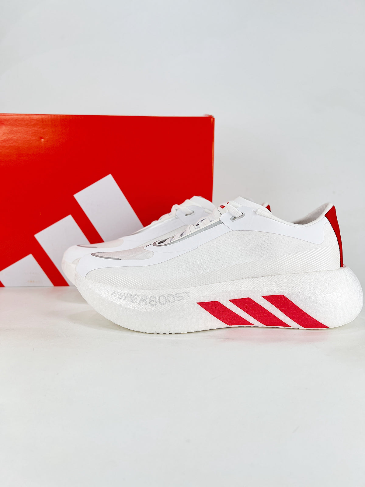 adidas Hyperboost Edge "White Red" Unisex Running Shoes-Classic sneakers，Adidas Women's Shoe Sale / Men's Shoe Sale
