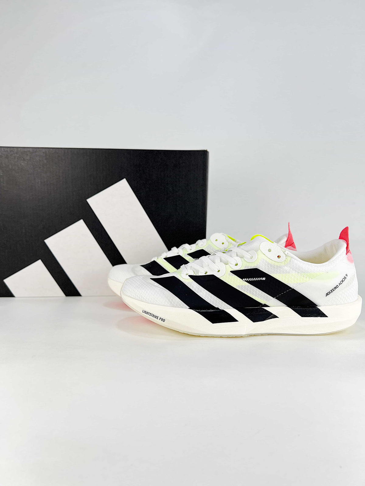 Adidas Adizero Adios 9 "White Black Solar Red"-Classic sneakers，Adidas Women's Shoe Sale / Men's Shoe Sale