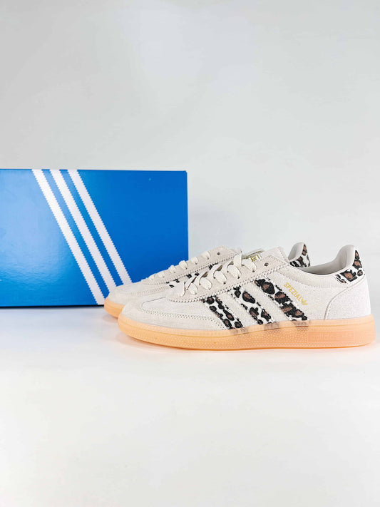 Adidas Handball Spezial "Off White Leopard Gum" Sneakers-Classic sneakers，Adidas Women's Shoe Sale / Men's Shoe Sale