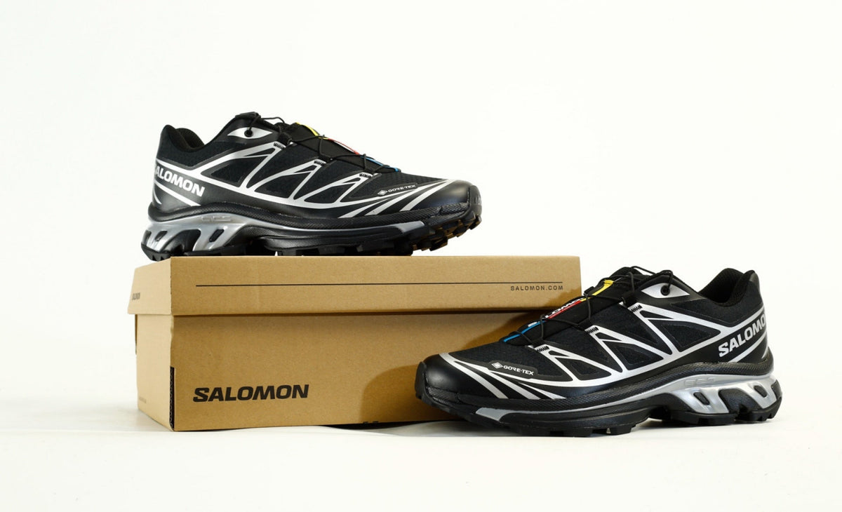 Salomon XT-6 GTX Men Women Waterproof Outdoor Trail Running Hiking Shoes "Black Silver"