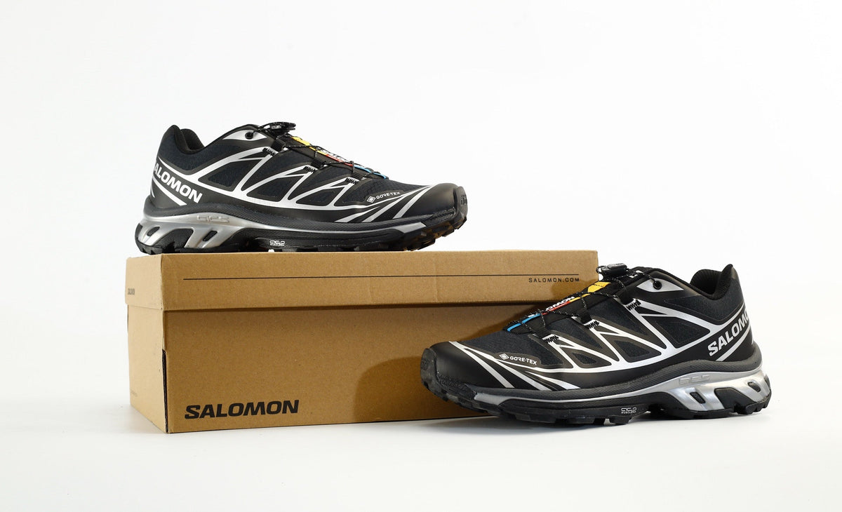 Salomon XT-6 GTX Trail Running Shoes "Black Silver"- outdoor hiking shoes/Women's Shoe Sale / Men's Shoe Sale