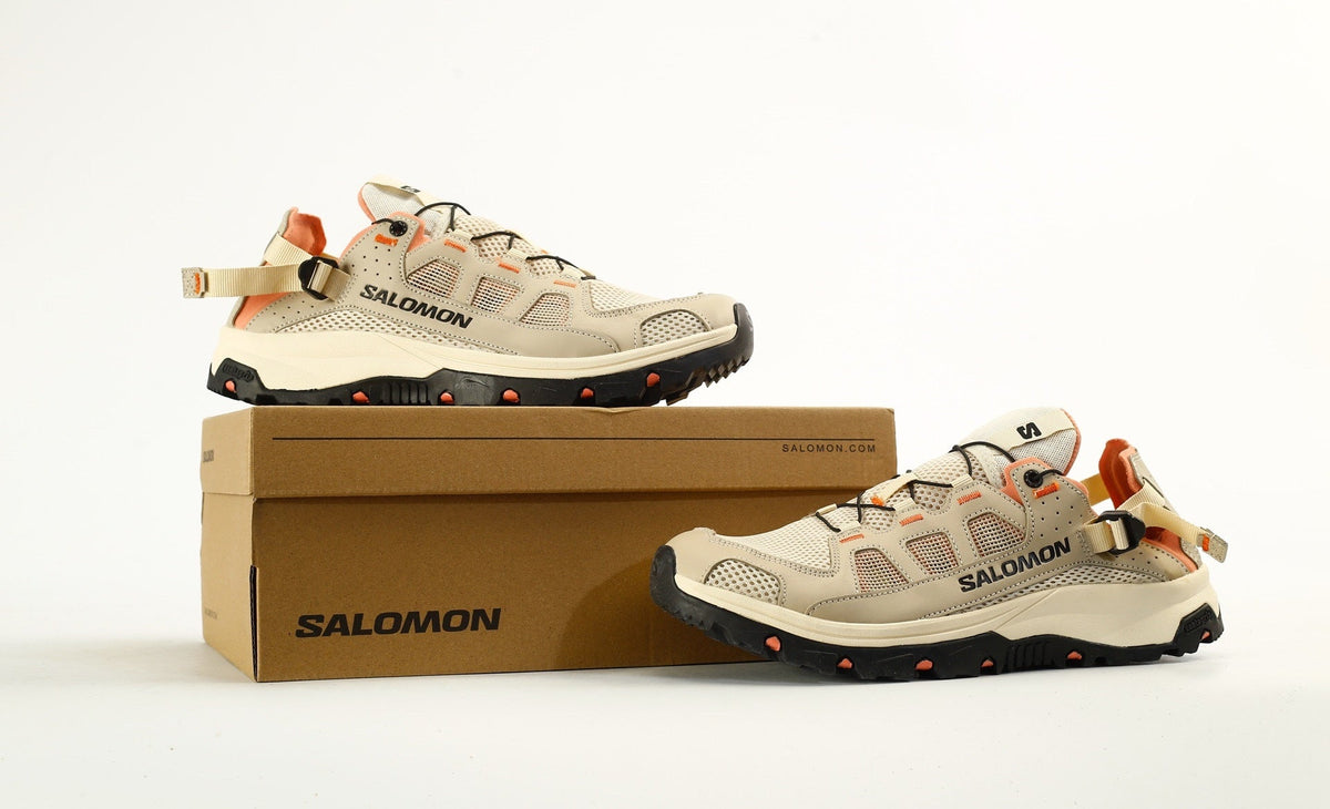 Salomon Techamphibian 5 Women's Water Shoes "Khaki / Orange"- outdoor hiking shoes/Women's Shoe Sale / Men's Shoe Sale
